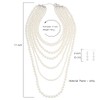 Borsgye Pearl Strand Choker Necklaces Pearl Statement Round Beads Necklace