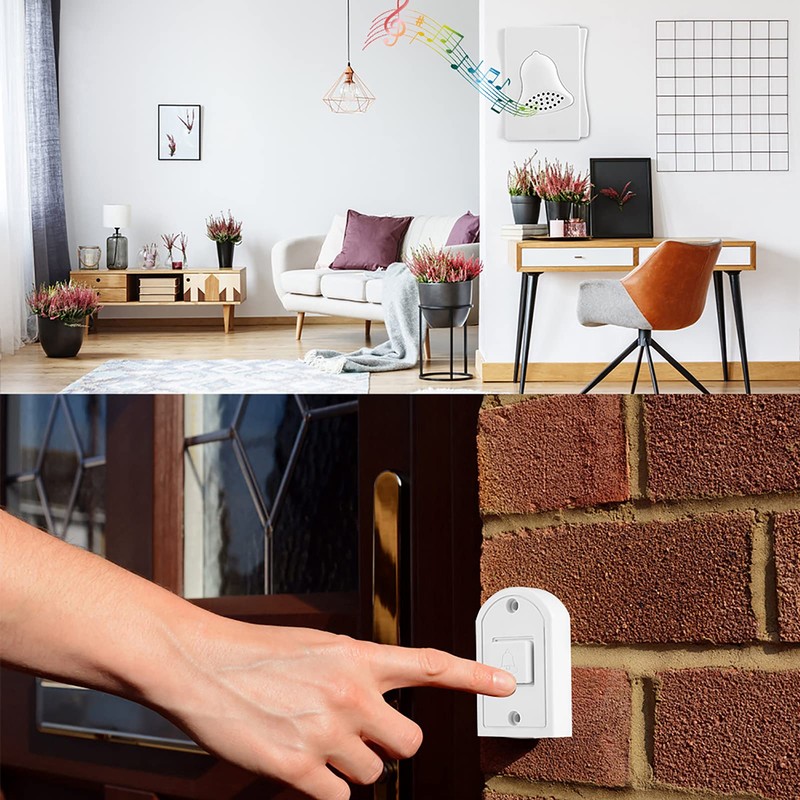 DC 12V Doorbell, Wired Doorbell Indoor Ding Dong Doorbell Doorbell