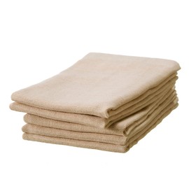 Double Gauze Hand Set of 5 Hand Towels, Made in Japan, Senshu Towel (Approx. 12.6 x 13.0 inches (32 x 33 cm)), Beige