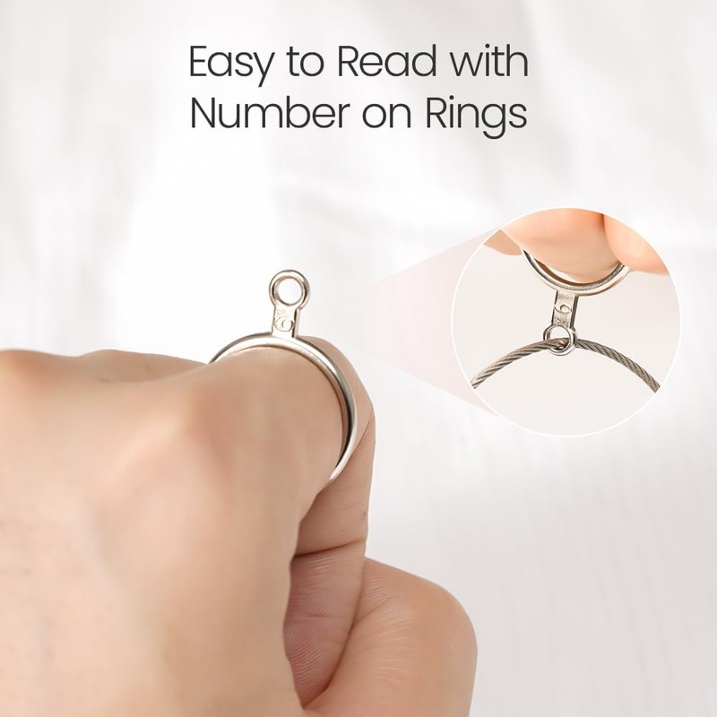 Meowoo Metal Ring Sizer Measuring Tool with Magnifier, Metal Ring