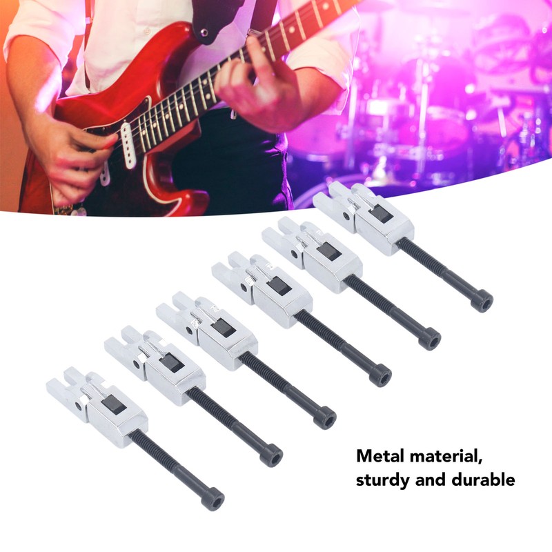 6PCS Metal Guitar Tremolo Saddles Double Locking System String Saddle