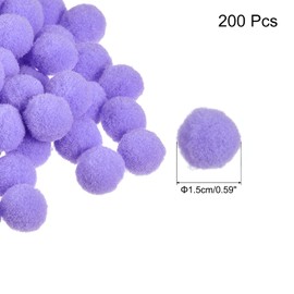 MECCANIXITY Pom Felt Balls Felting Fabric 1.5cm 15mm Light Purple for Home Crafts Project DIY Pack of 200