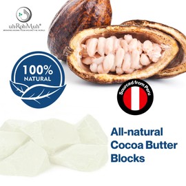 Cocoa Butter Deodorized Wafers || Pure & Natural || Refined & Deodorized || Peru - 32 Fl oz (Net Wt:0.45kg/1lb)