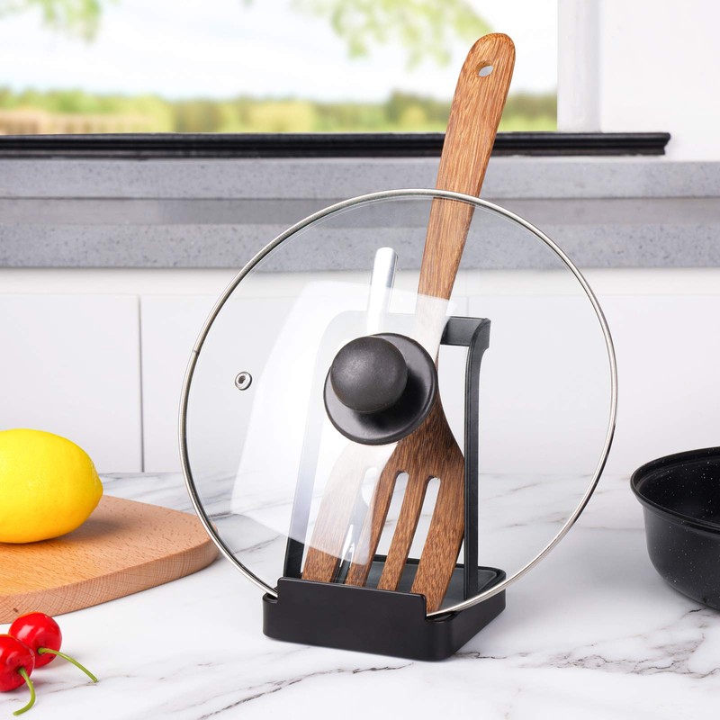 NiHome Versatile Pot Lid Ladle Holder Multipurpose Spatula Pad Book
