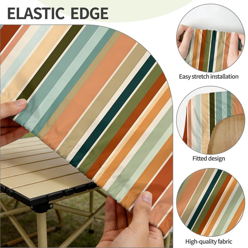Outdoor Tablecloth with Umbrella Hole and Zipper 72" x 30"
