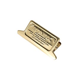 Dulton Metal Clip BRASS 117-329BS Stationery, Metal Clip, Brass Color, Height 1.8 x Width 4.6 x Depth 1.3 inches (46 x 117 x 33 mm)
