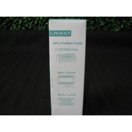 LAVEST 6 Piece Stubble Combs With Case Brand-New!
