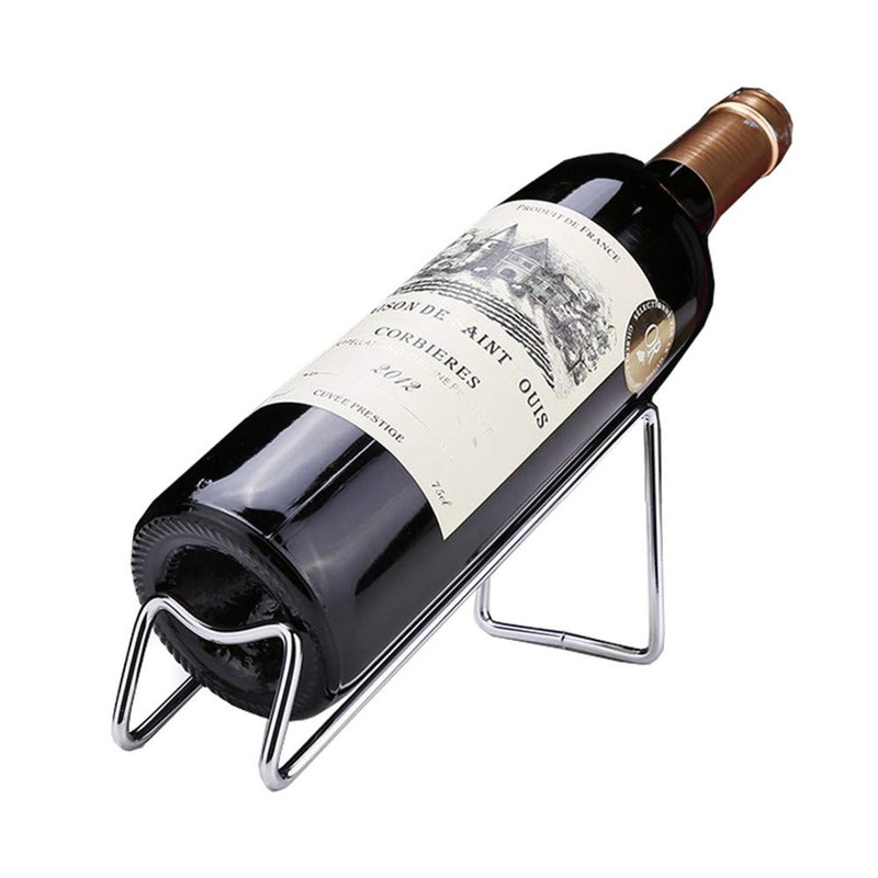 CdyBox Creative Metal Red Wine Rack Single Wine Bottle Holder