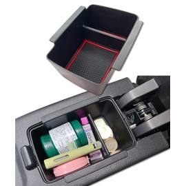 Z.MYUKI Corsa-e Centre Console Storage Compartment for Opel Corsa F 2019-2023 2024 Accessories Armrest Centre Armrest Organiser (Red)