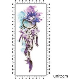 5 pcs Tatuajes Temporales Resistente Al Agua Y Duradero Pequeño Fresco Pintado A Mano Atrapasueños Personalidad Brazo Espalda Cuello Clavícula Tatuaje Temporal