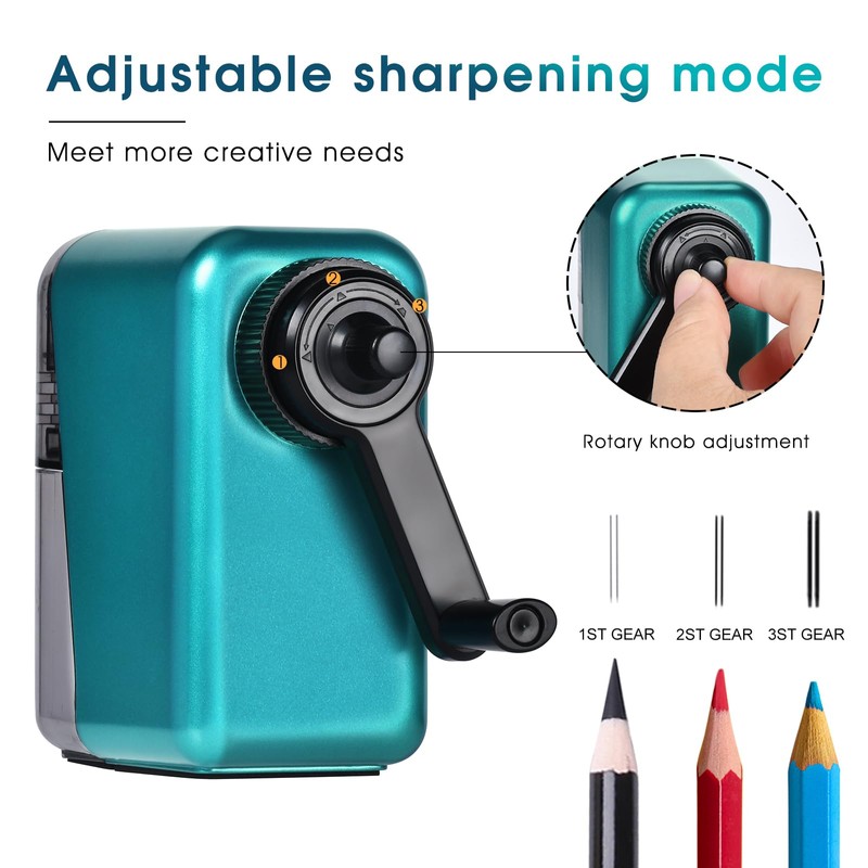 GUCOLUBU Manual Pencil Sharpener Hand Crank Pencil sharpeners for Kids