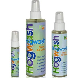 Organic Hogwash 3 Pack Includes 1ounce 4ounce 8ounce Spray Bottles Pet Cat Urine Odor Remover Room Bathroom Smell Eliminator For Home and Car