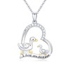 OHAYOO Duck Pendant Necklace for Girl 925 Sterling Silver Cute