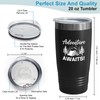 Travelling Tumbler 20oz Black -Adventure Awaits B - Travel Journal