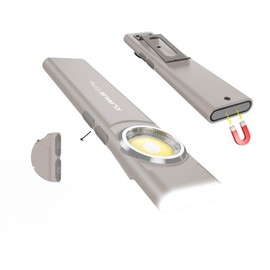 Klarus E5 Plus - Ultra-Slim Dual Switch 3-Light Sources EDC Flashlight, 650 Lumens, USB-C Rechargeable, IPX4, Magnetic Base & Clip (Gray)