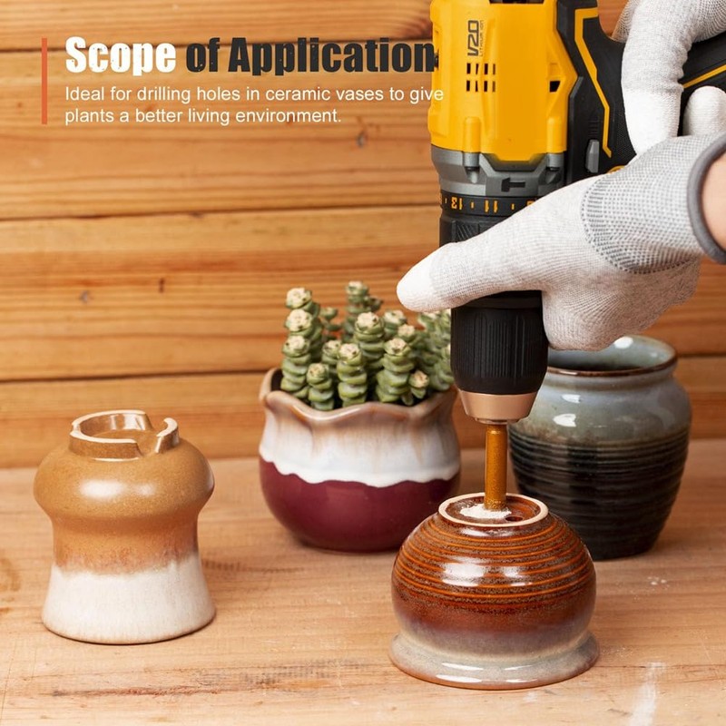 xelea Diamond Hole Saw Kit Tile Core Drill Bits Set
