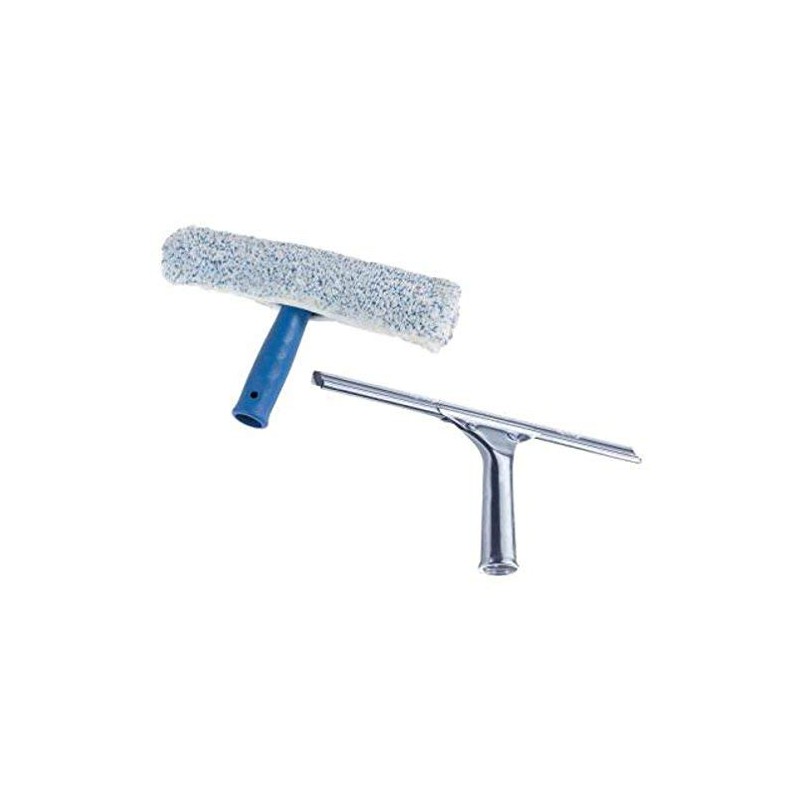 Ettore 04991 Products 2-Step Squeegee Scrubber Combo Blue 12 In