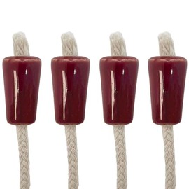 Oenophilia Oeno Afterglow Bottle Wicks, Glass Bottle Wick Holder, Use with Lamp Oil, Set of 4 (Burgundy)
