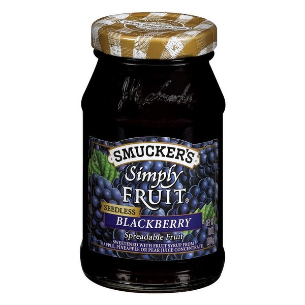 Smucker's Simply Fruit Seedless Blackberry Spreadable Fruit, 10-Ounce (Pack of