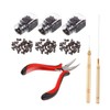 Mikinona Hair Extension Pliers Kit Ponytail Maker Micro Rings and