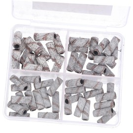 Baluue 60pcs Nail Drill Sanding Bands Mandrel Bit for Nails Fine Sanding Bands