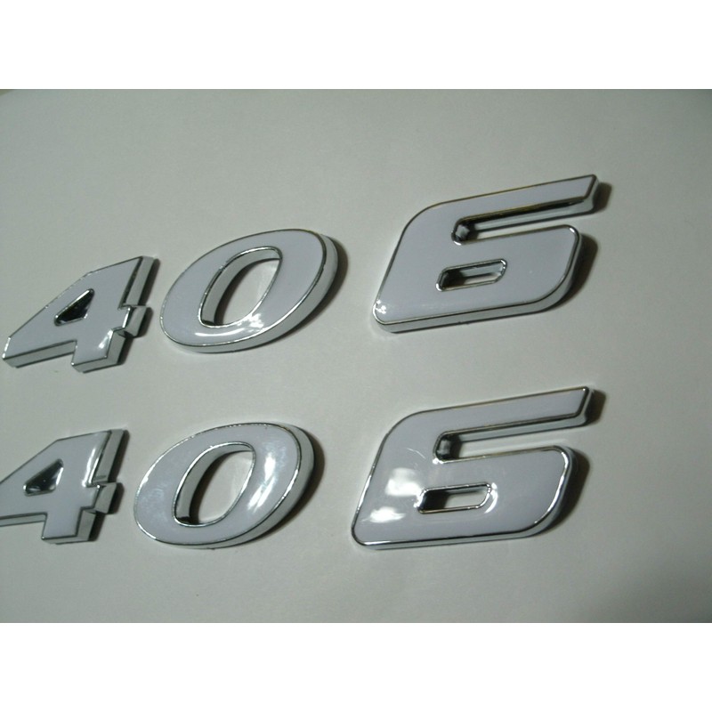 WHITE 406 ENGINE ID EMBLEMS SET OF 6 NUMBERS