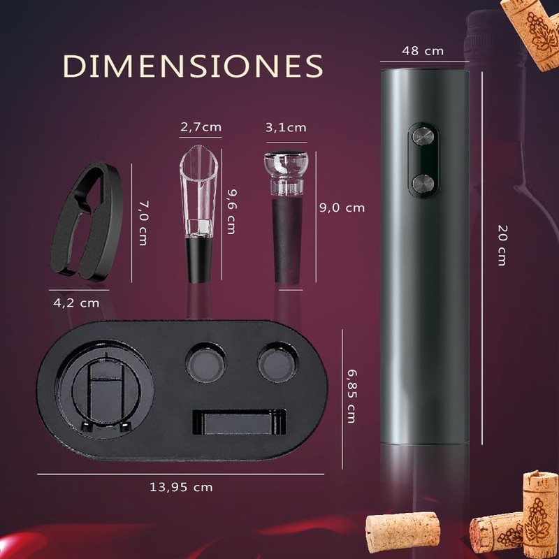Electric Corkscrew, Electric Wine Opener, Original Gifts for Men, Father's