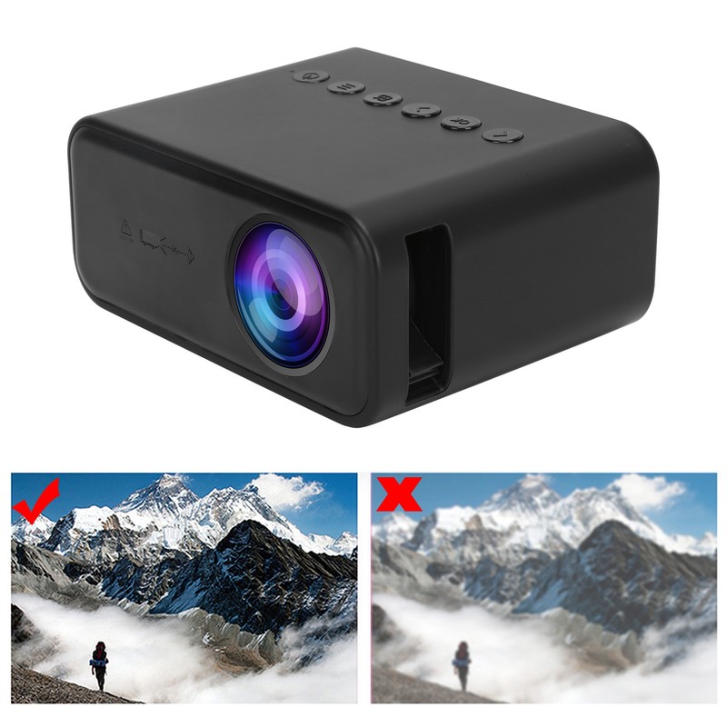 YT500 Mini Projector Portable Movie Projector with Audio and Video/USB/Memory