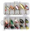 NC 10Pcs Spinner Bait Set Multi Colored Fishing Spinners Lures