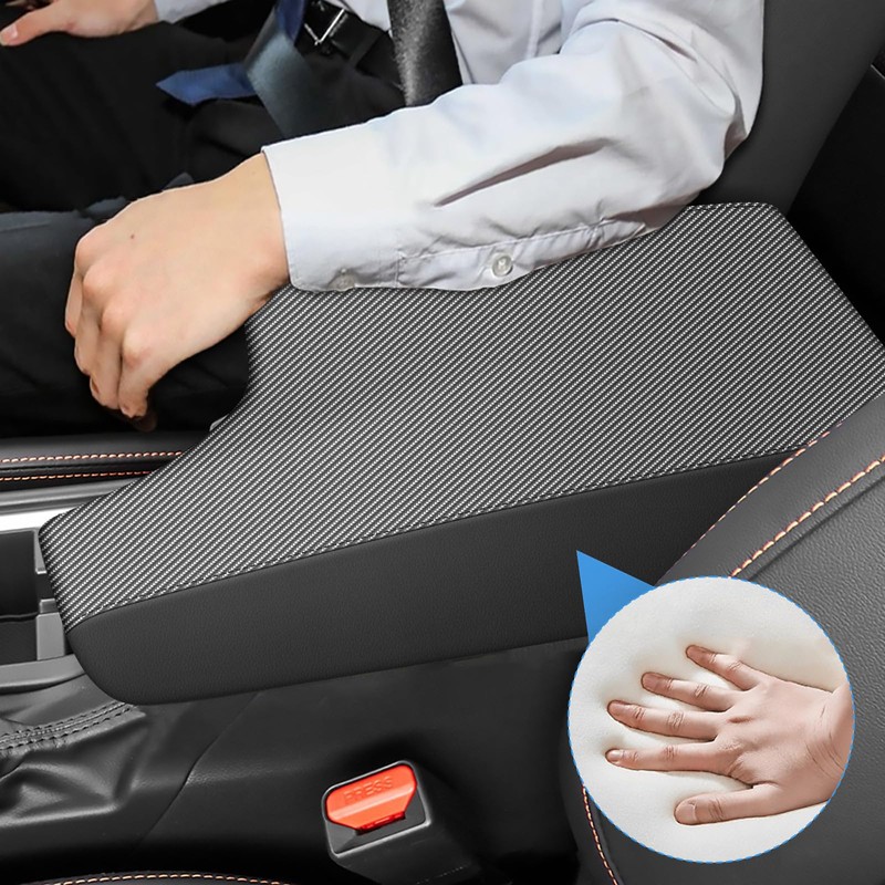 AOMSAZTO Armrest Covers for 2018-2023 Subaru Crosstrek Carbon Fiber