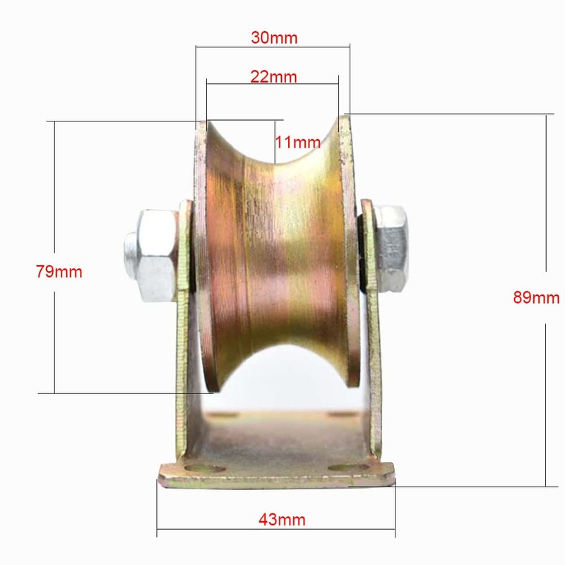 Lyplus Load Capacity 1102lbs 3-Inch U-Groove Caster Wheels with Bracket