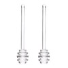 2 Pcs Clear Glass Honey Dipper Sticks