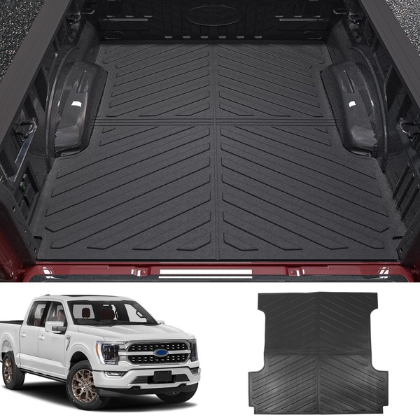 powoq Truck Bed Mat Compatible with 2015-2023 Ford F150 5.5 FT Truck Bed Liner All Season Protection Replacement for 2015-2019 2020 2021 2022 2023 Ford F150 Accessories (5.5 FT Short Truck Bed Mat)