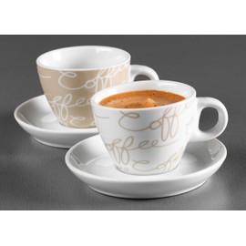 Ritzenhoff & Breker Cornello Espresso Set, 2 Cups & 2 Saucers, Cream, 80ml