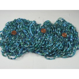 Handmade 2 Pounds Sky Blue Teal Color India Handmade Glass Spacer Beads Bulk (QKP-8)