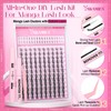 Yawamica Manga Lash Clusters Kit with Bottom Lashes DIY Eyelash