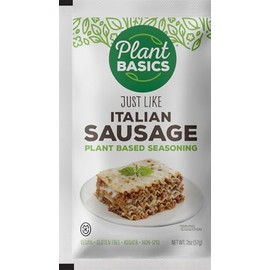 Plant Basics - Plant Based Seasoning, Just Like Italian Sausage, 2 ounce, Vegan, Gluten Free, Kosher, Non-GMO