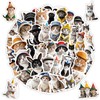 Funny Dress-up Cat Meme Stickers 50Pcs Waterproof Cute Cat Stickers