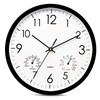 hurifeng Wall Clock with Temperature and Humidity Display, 12 Inch