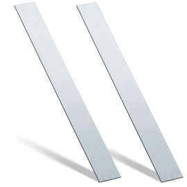2 Pcs 304 Stainless Steel Flat Bar, 1/8" Thickness, 2" Width, 36" Length 2B Finishing Trim Strips Sheet for DIY Craft Making