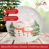 Gift Essentials Cozy Snowmen Crackle Glass Globe - LED Christmas