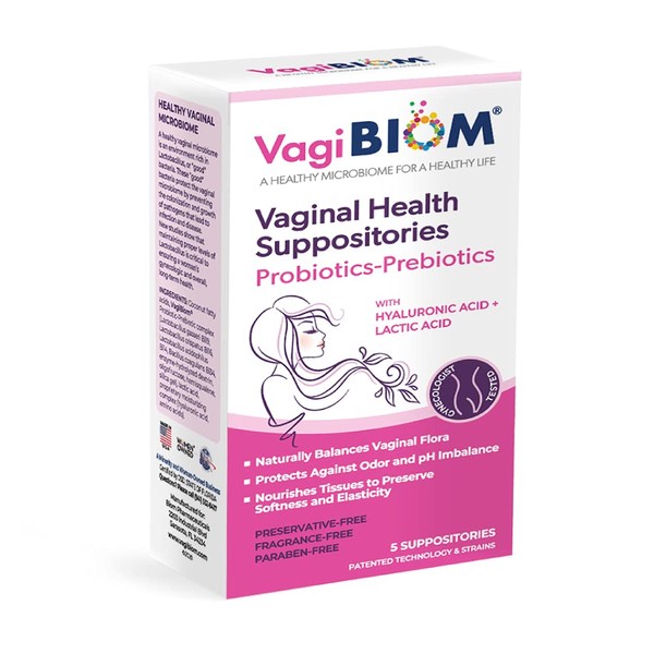 VagiBiom Lactobacillus Suppository: Microbiome Flora balance and Odor Control Regimen;