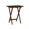 Pemberly Row Transitional Solid Wood Tray Tables in Dark Cherry