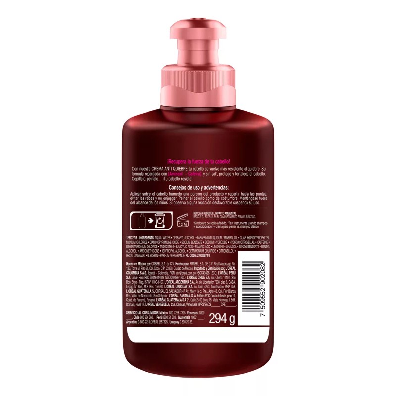 L'Oréal Paris Crema Para Peinar L'oréal Paris Elvive Caída Resist