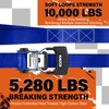 HACCOPLANET Ratchet Straps, 5280lb Break Strengeth, 1.6" Heavy Duty Ratchet