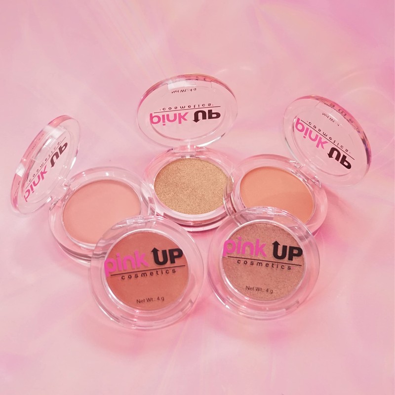 PINK UP, Blush, Rubor En Polvo compacto, Alta Pigmentación, Larga