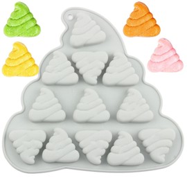 YIMINGMOLD 12 Cavity Poop Silicone Candy Molds For Chocolate Candy Cupcake Topper Decorating