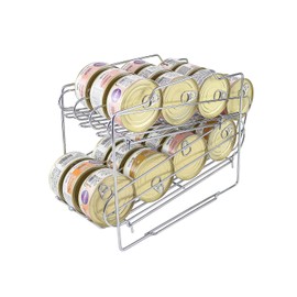 WIWIWISAM cat food can storage wet cat food can rack cat can organizer for 3oz or 5.5oz Ounce Cans(24 Cans Capacity)