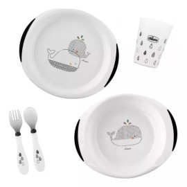 Chicco Set Alimentacion Chicco Plato Vaso Entrenador Cuchara 18m+