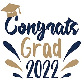 Congratulations to the New Batch of Graduates with Creative Mortarboard Hat Art Design for Congratulatory Banner Wall Decoration - Class of 2022 with Graduation Hat Artwork Design for Graduating Students Vinyl Wall Decal - 20" x 18"